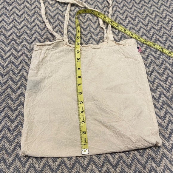 Brandy Melville Natural Canvas Tote Bag – 13" x 12" – Made in USA - Picture 4 of 5